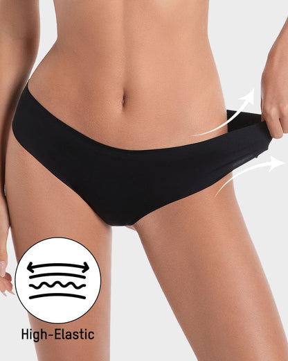 Nahtlose Ice-Silk Slips mit niedriger Taille (5er-Pack)