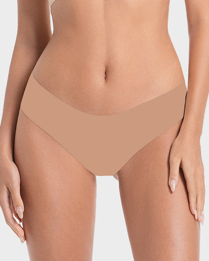 Nahtlose Ice-Silk Slips mit niedriger Taille (5er-Pack)