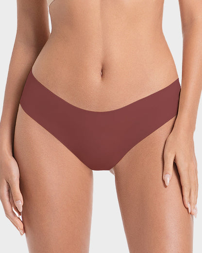 Nahtlose Ice-Silk Slips mit niedriger Taille (5er-Pack)