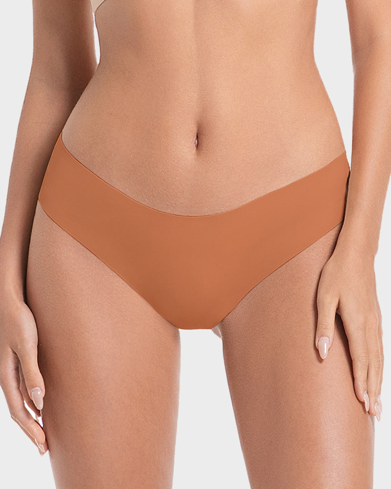 Nahtlose Ice-Silk Slips mit niedriger Taille (5er-Pack)