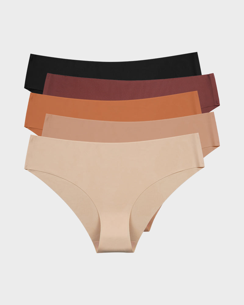 Nahtlose Ice-Silk Slips mit niedriger Taille (5er-Pack)