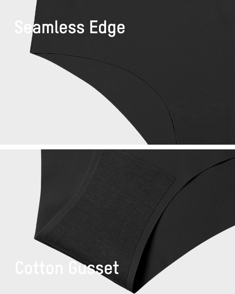 Nahtlose Ice-Silk Slips mit niedriger Taille (5er-Pack)