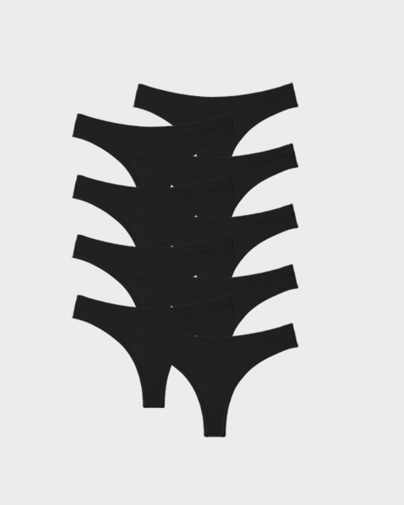 Nahtlose Low-Rise Baumwoll-Strings (9er-Pack)