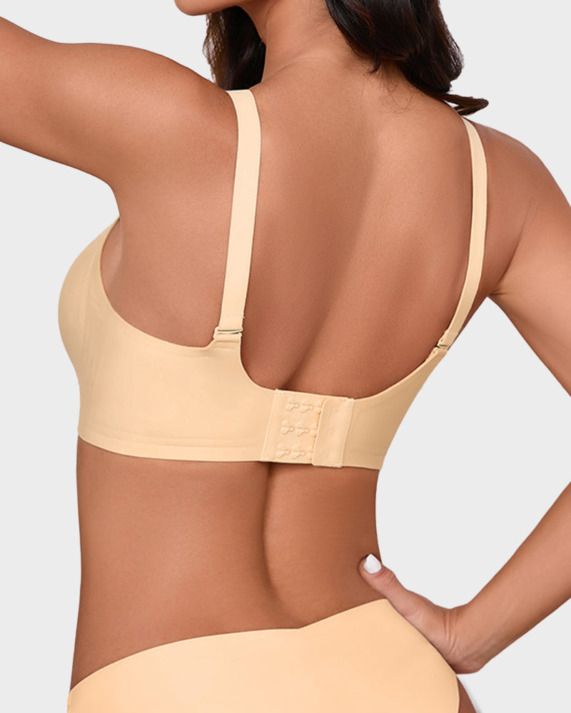 Seamless Mesh-Panel Invisible Thin Bra