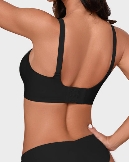 Seamless Mesh-Panel Invisible Thin Bra