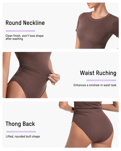 Body Rundhalsausschnitt Kurzarm Nahtlos