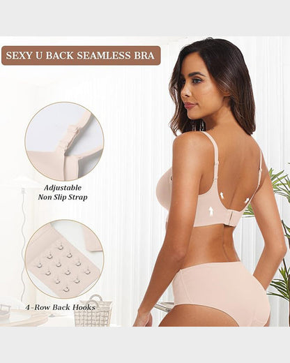 Nahtloser, bügelloser Soft-Push-up-BH