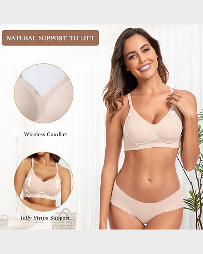 Nahtloser, bügelloser Soft-Push-up-BH