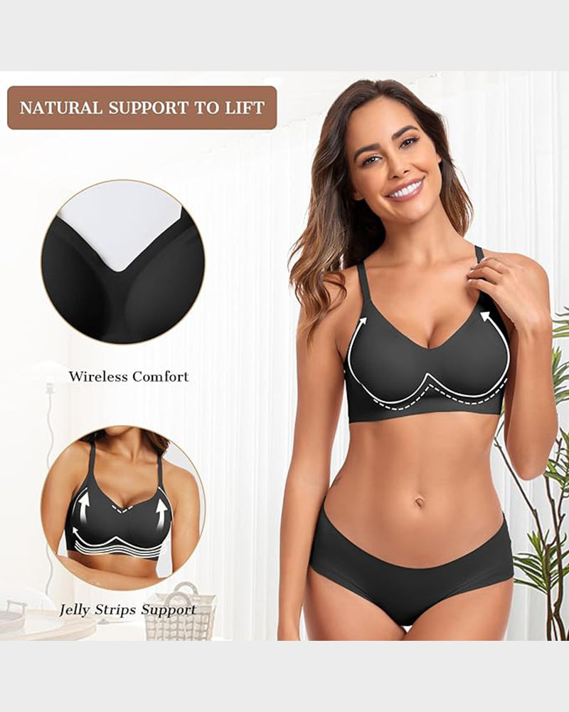 Nahtloser, bügelloser Soft-Push-up-BH