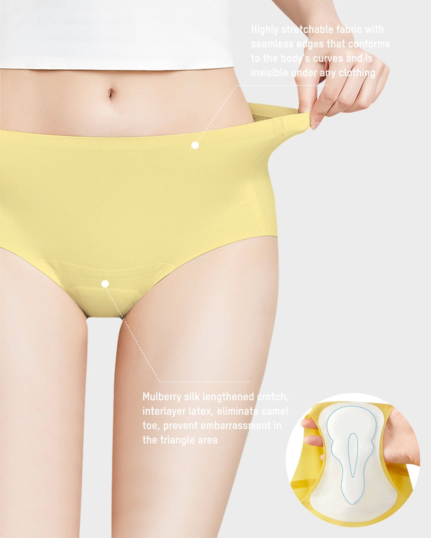 Seamless Anti-Marks Yoga Panties (Pack of 5)