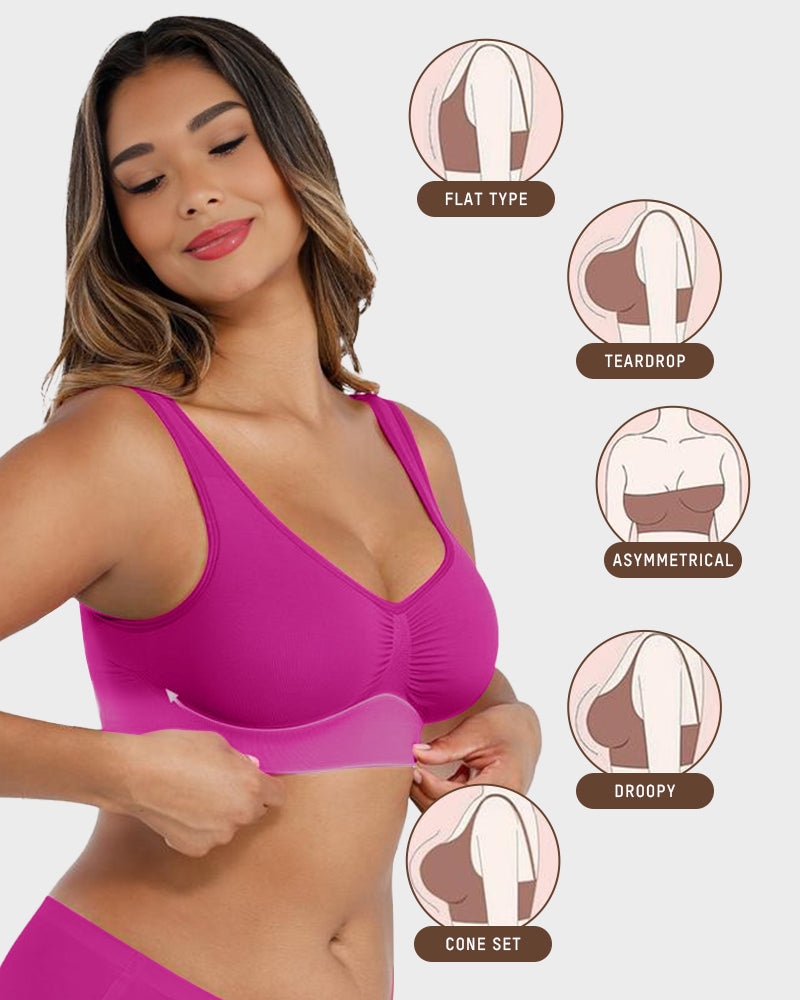 Seamless Wireless Comfort Sports Bra