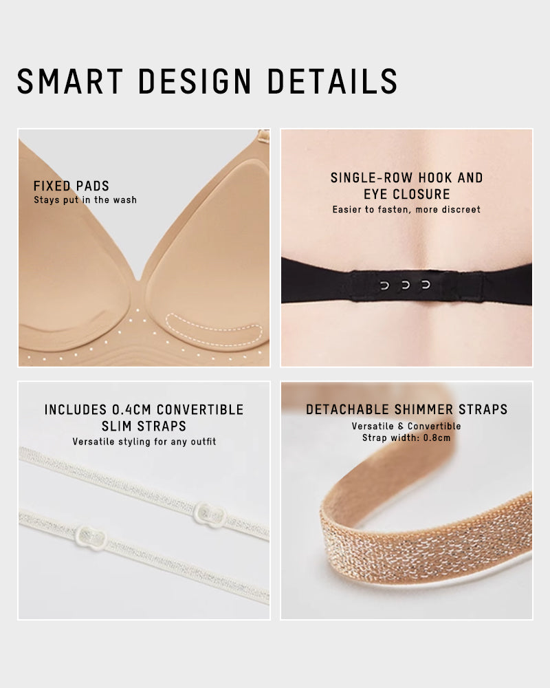 Seamless Deep-V Low-Back Bra