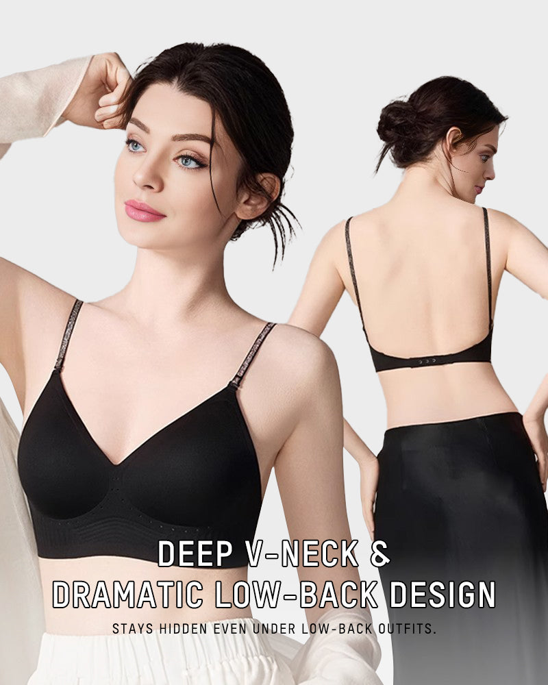 Seamless Deep-V Low-Back Bra