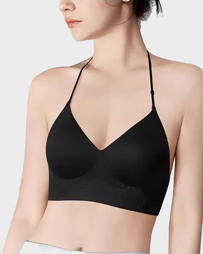 Seamless Deep-V Low-Back Bra