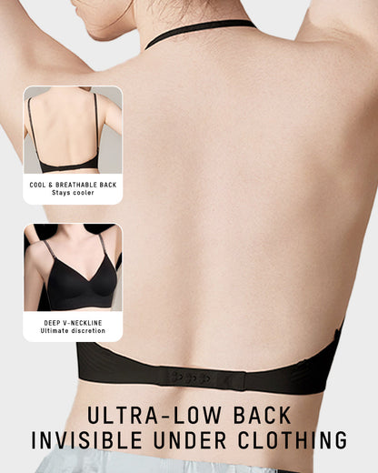 Seamless Deep-V Low-Back Bra