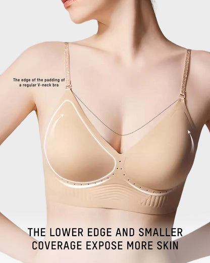 Seamless Deep-V Low-Back Bra
