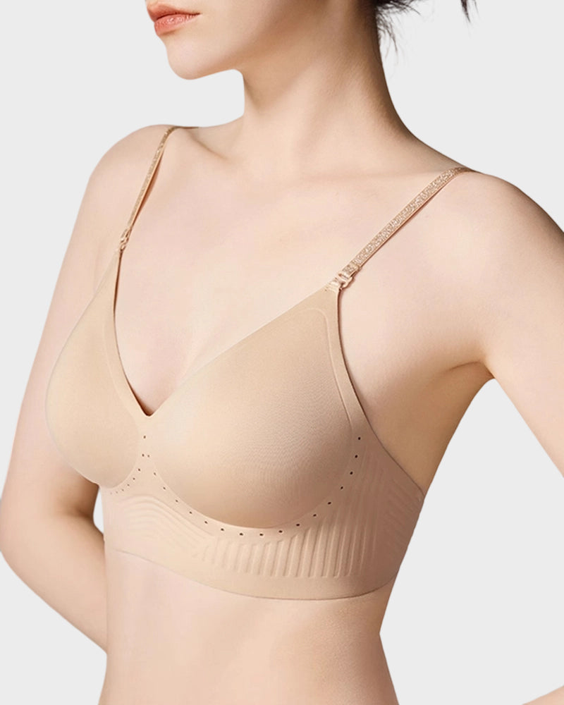 Seamless Deep-V Low-Back Bra