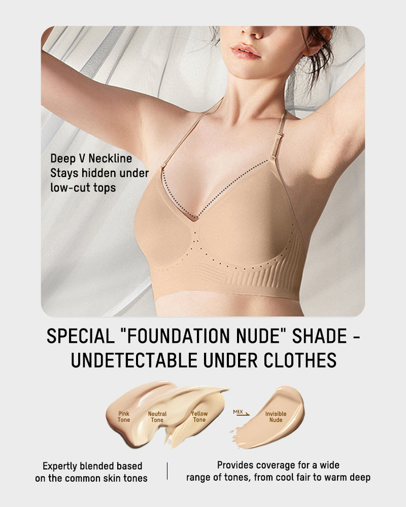 Seamless Deep-V Low-Back Bra