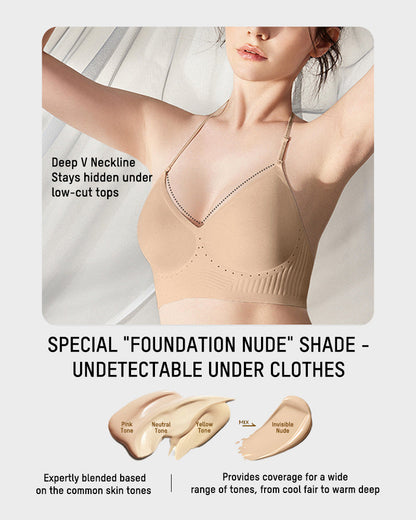 Seamless Deep-V Low-Back Bra