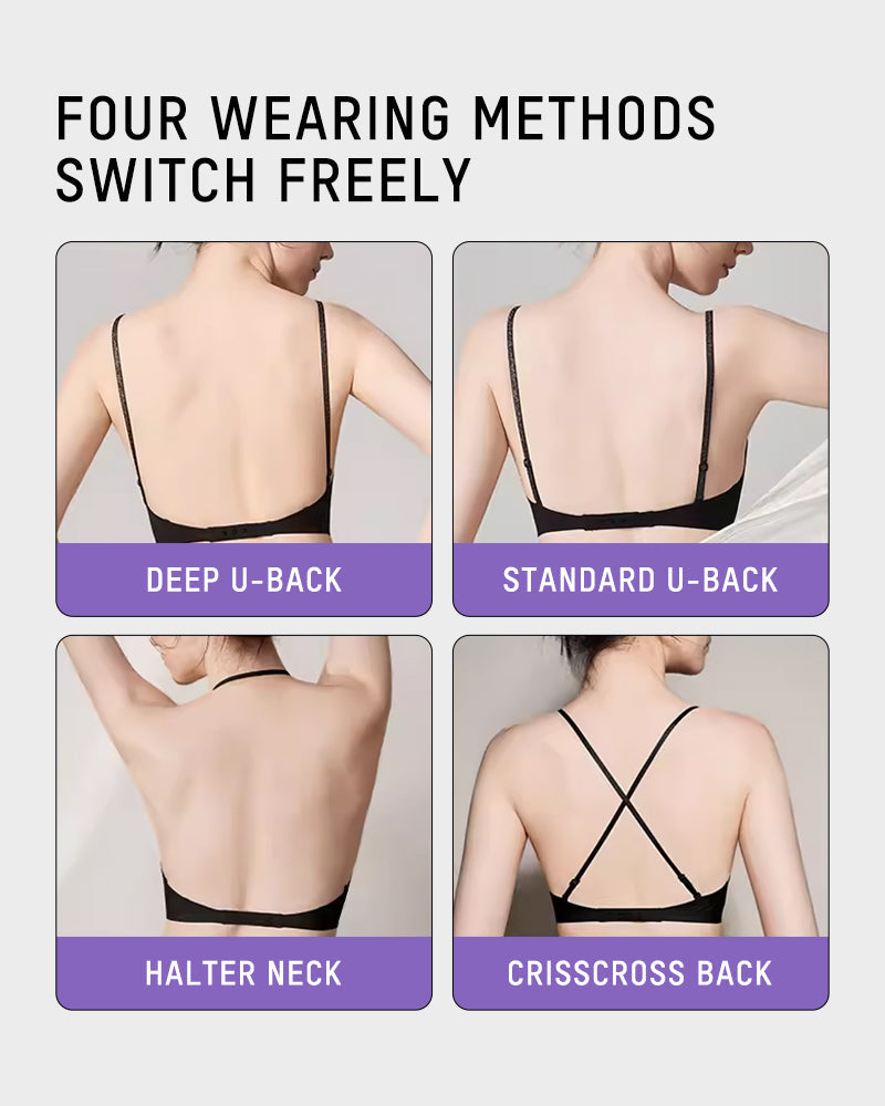 Seamless Deep-V Low-Back Bra