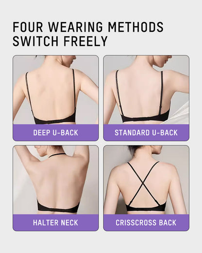 Seamless Deep-V Low-Back Bra