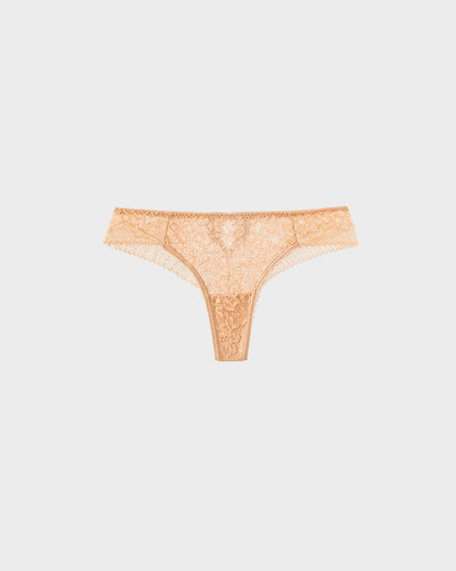 Spitzen-String mit floraler Lochstickerei