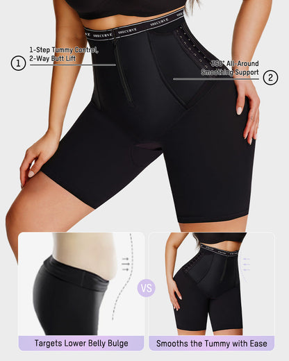 Pusher-Short mit seitlichen Haken und Push-up-Effekt für den Po