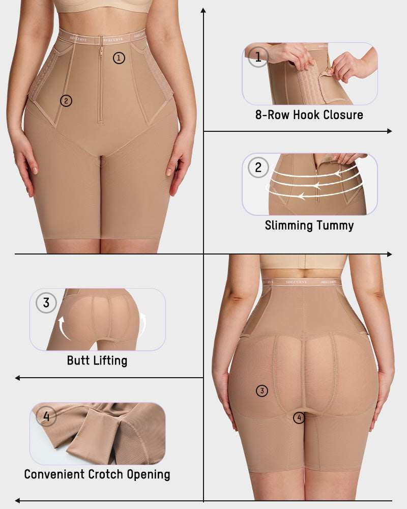 Pusher-Short mit seitlichen Haken und Push-up-Effekt für den Po