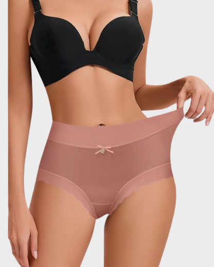 Nahtlose hochtaillierte Höschen mit Wellenkante (6er-Pack)