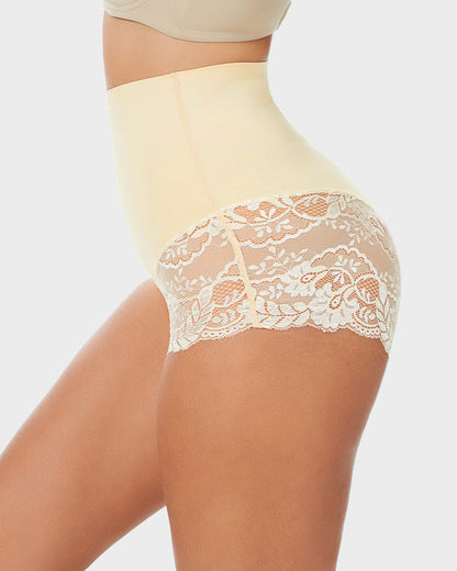 Shaping-Slip High Waist Transparente Spitze (4er-Pack)