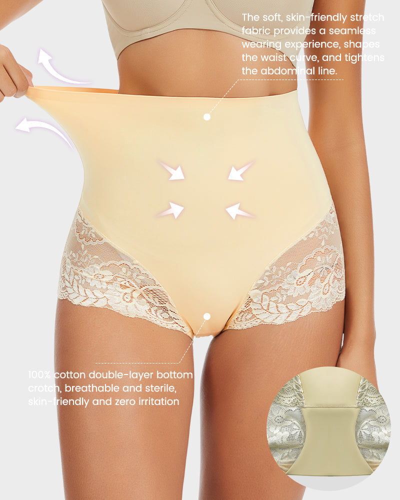 Shaping-Slip High Waist Transparente Spitze (4er-Pack)