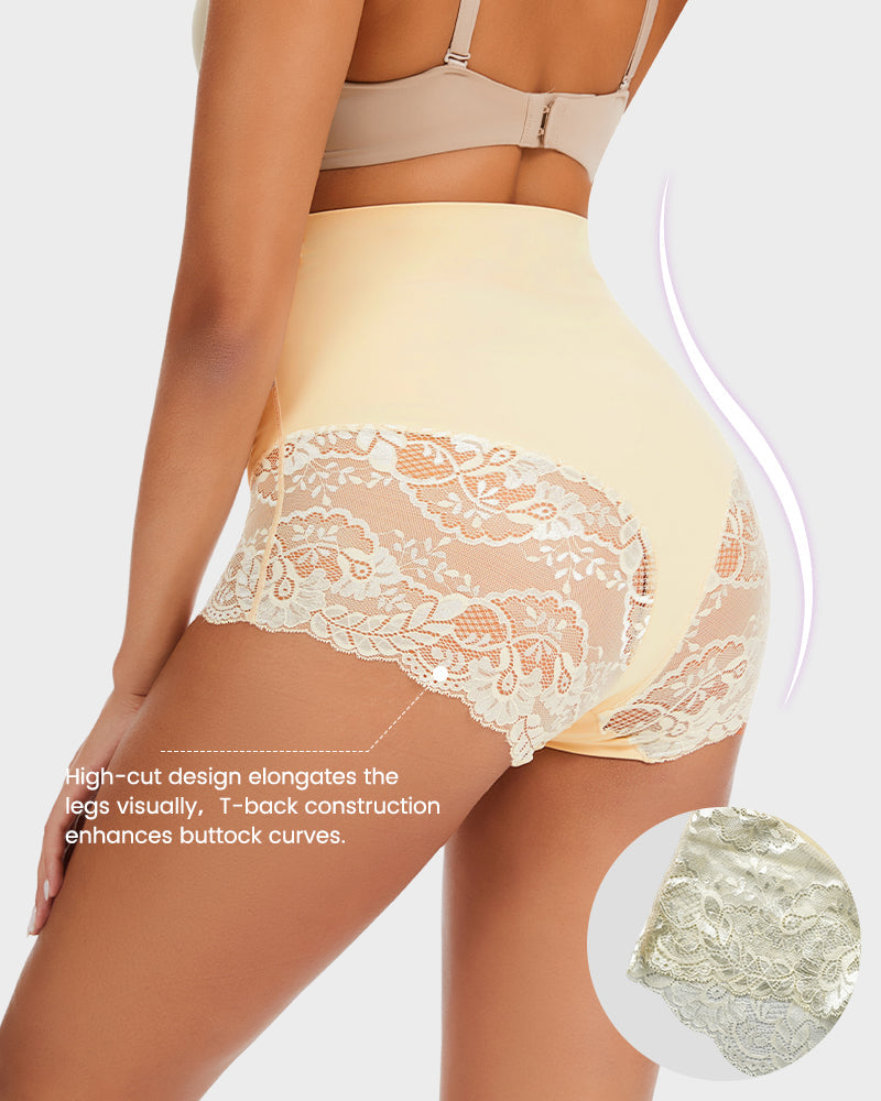 Shaping-Slip High Waist Transparente Spitze (4er-Pack)