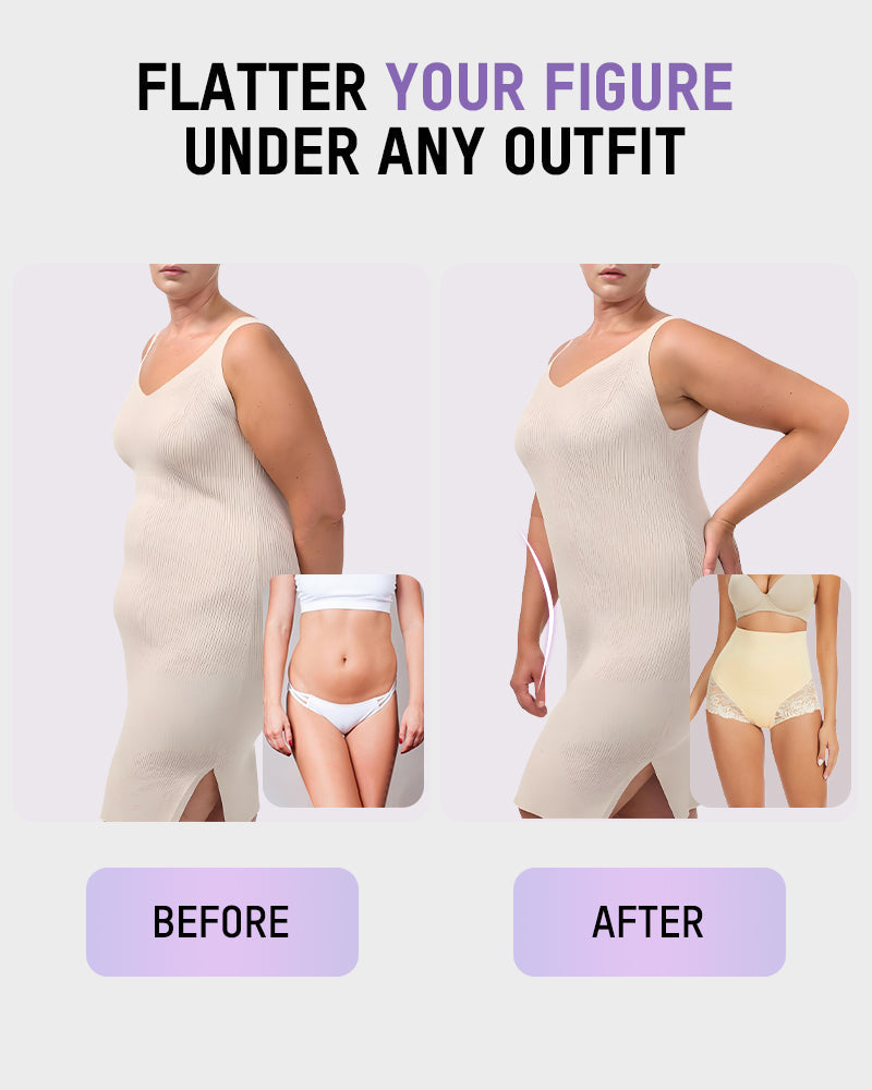 Shaping-Slip High Waist Transparente Spitze (4er-Pack)