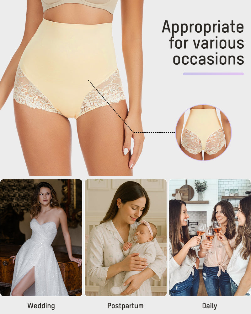 Shaping-Slip High Waist Transparente Spitze (4er-Pack)