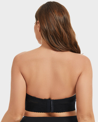Soutien-Gorge Bustier Lissant en Dentelle à Armatures