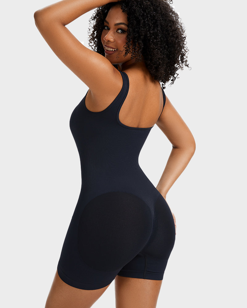 Body Gainant à Boutons-Pression avec Short Intégré