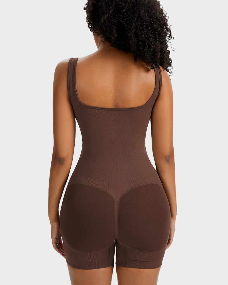 Body Gainant à Boutons-Pression avec Short Intégré