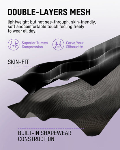 Body Gainant à Boutons-Pression avec Short Intégré