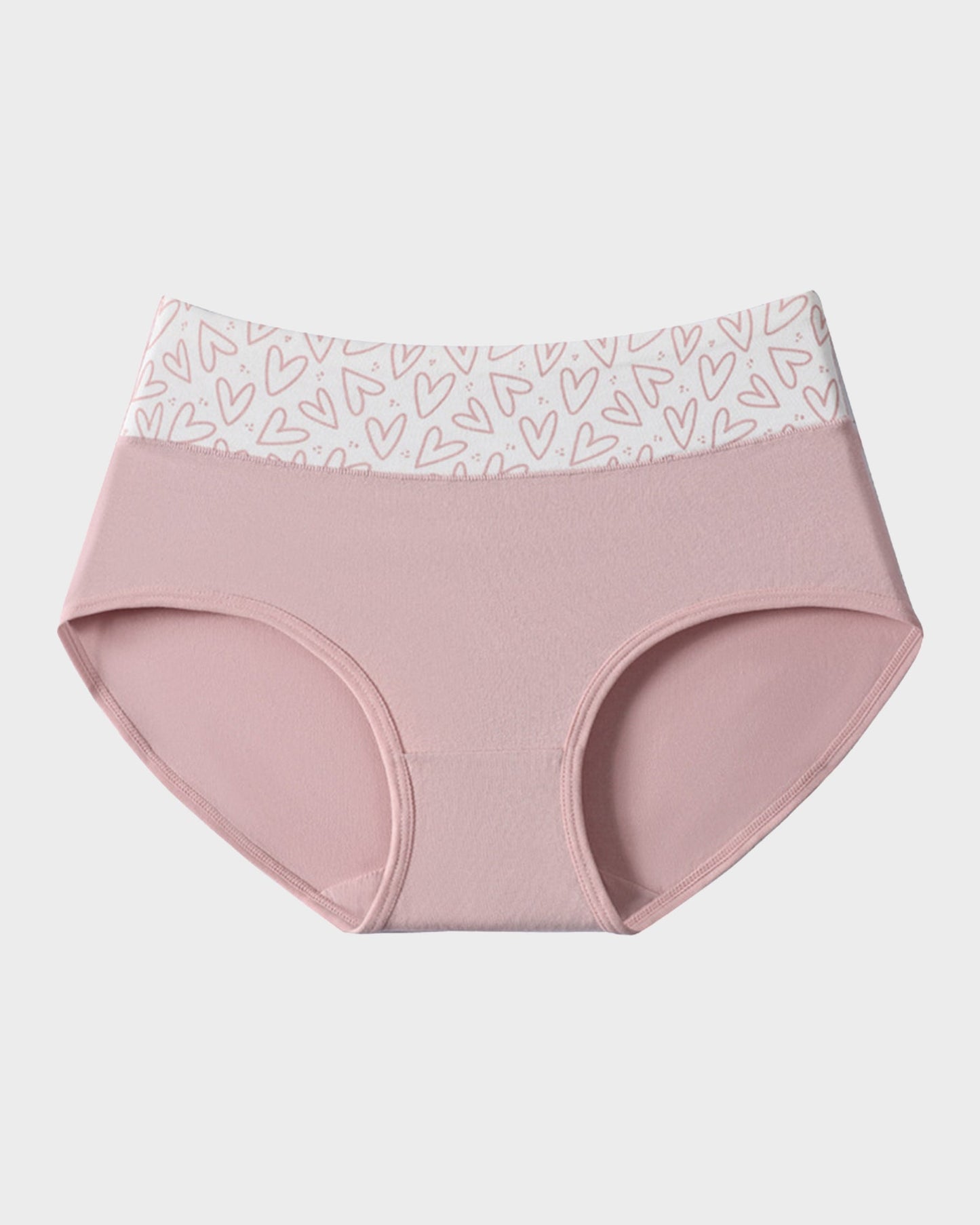 Baumwollslips mit Herzmuster und hohem Bund (6er-Pack)