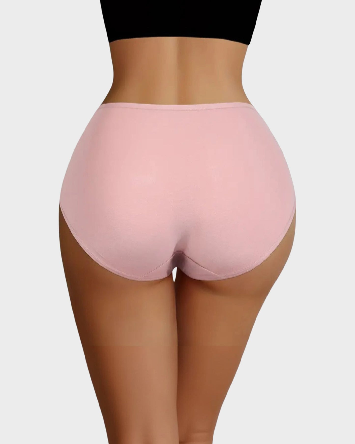 Baumwollslips mit Herzmuster und hohem Bund (6er-Pack)