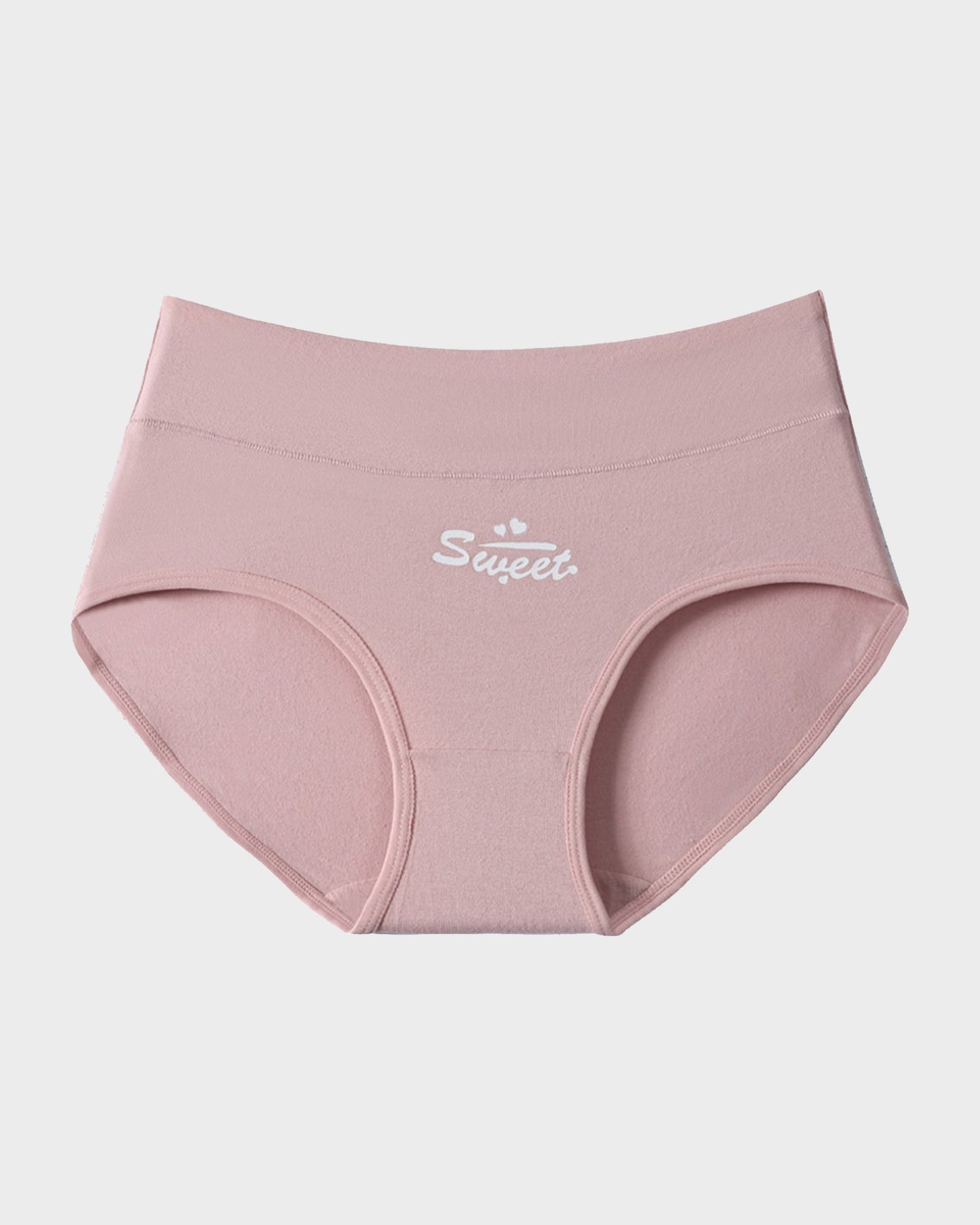 Baumwollslips mit Herzmuster und hohem Bund (6er-Pack)