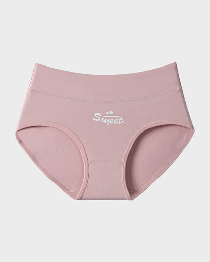Baumwollslips mit Herzmuster und hohem Bund (6er-Pack)