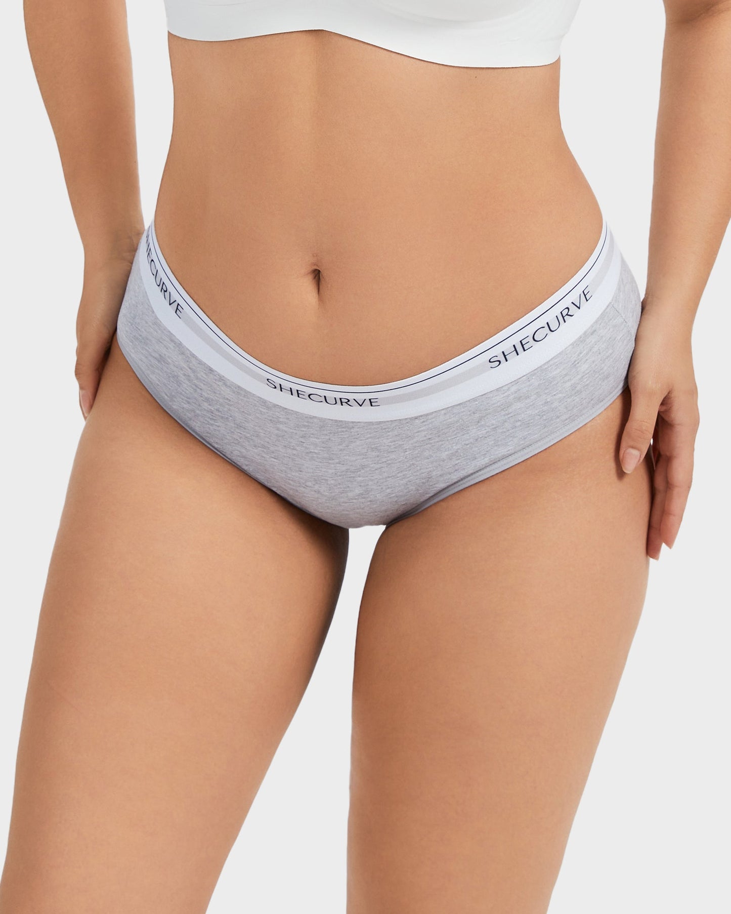 Baumwoll-Slips, niedrige Taille, Logo-Bund (6er-Pack)