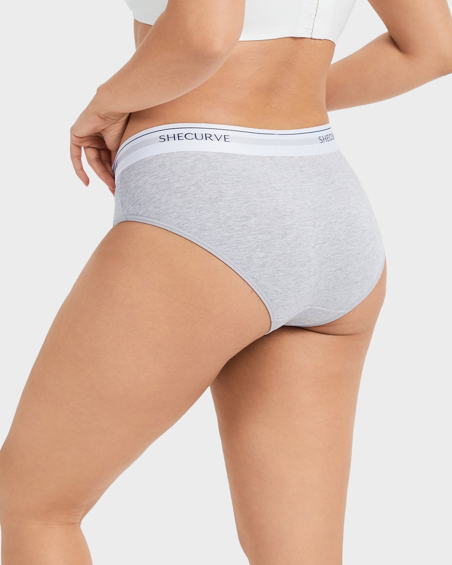 Baumwoll-Slips, niedrige Taille, Logo-Bund (6er-Pack)
