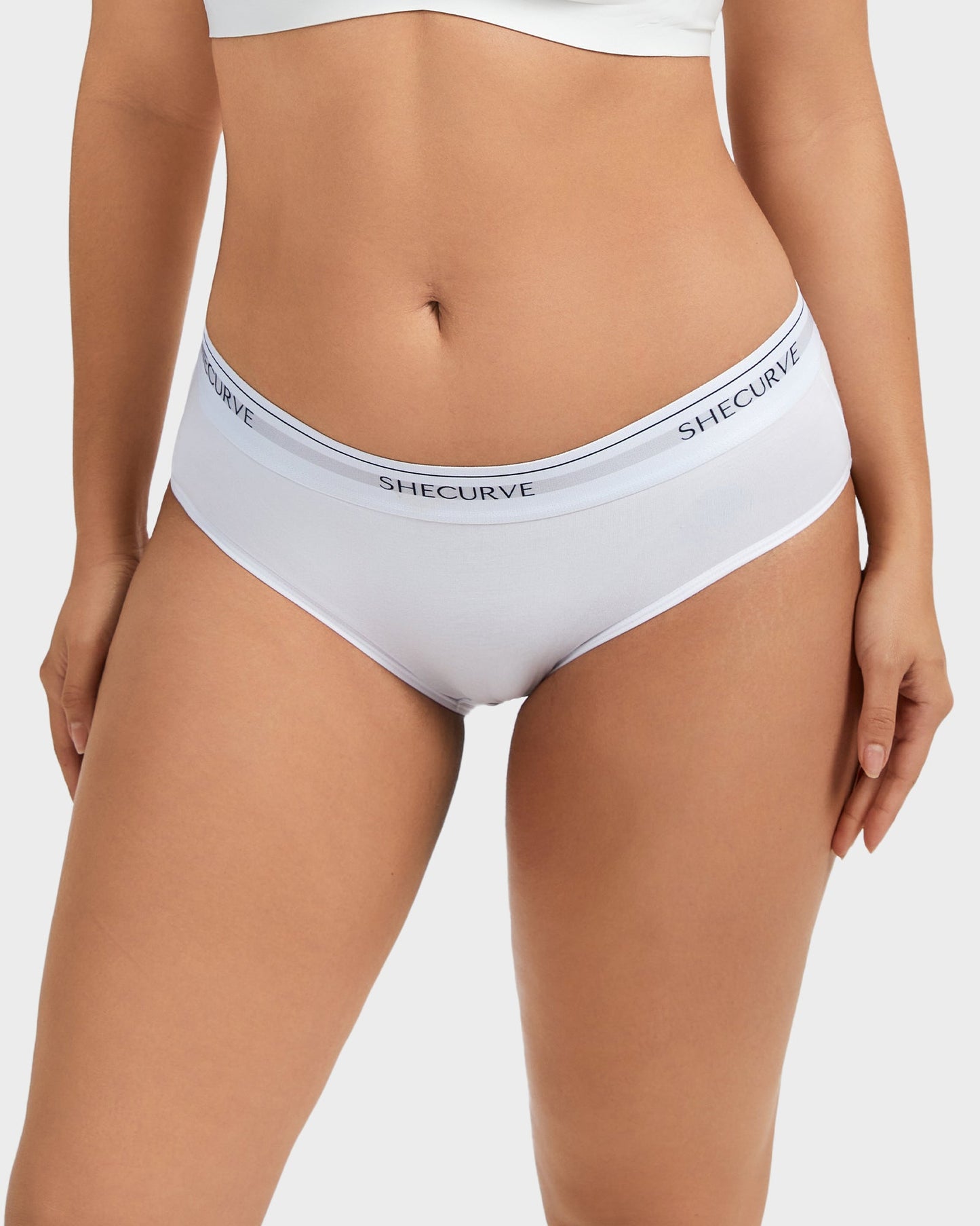 Baumwoll-Slips, niedrige Taille, Logo-Bund (6er-Pack)