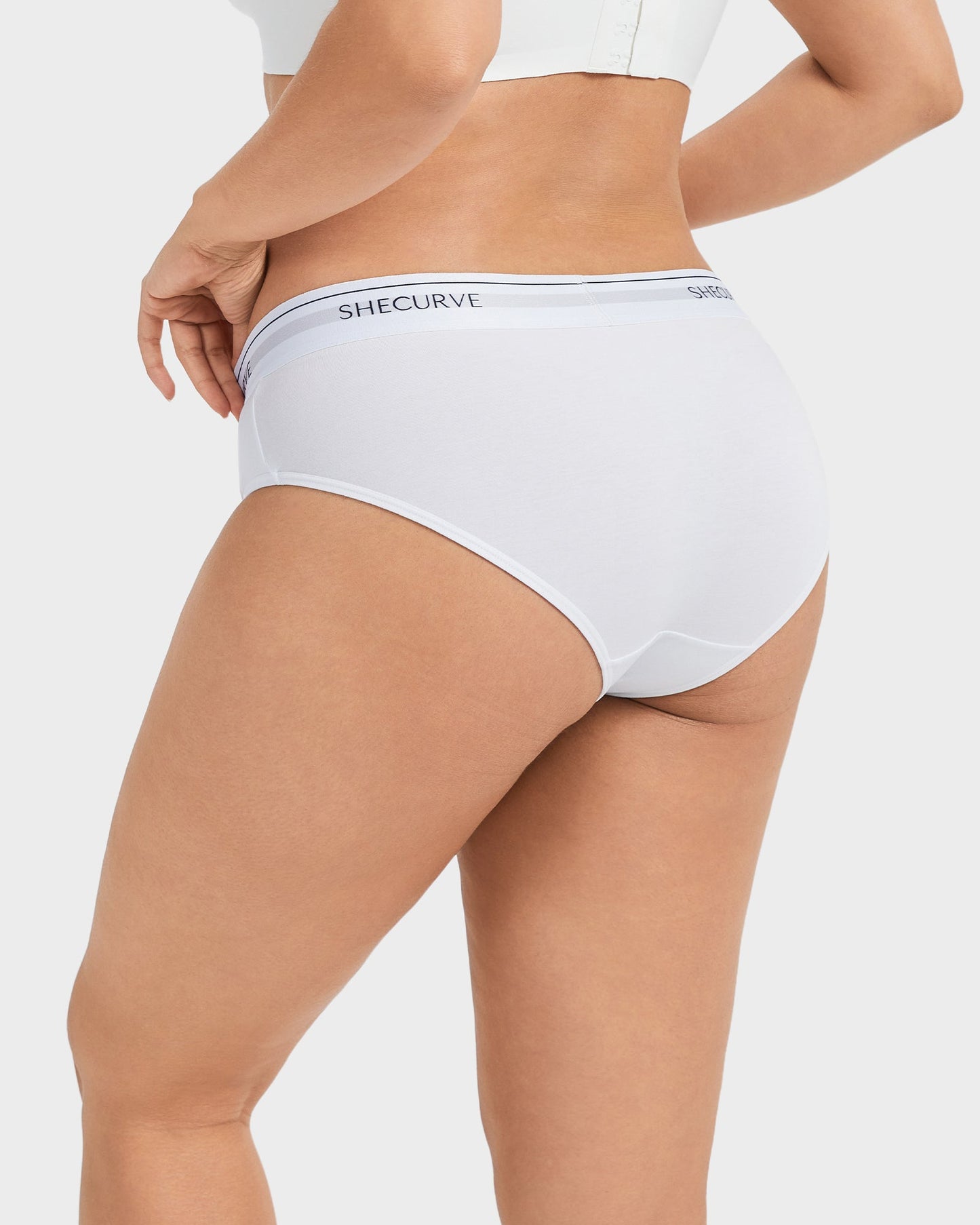 Baumwoll-Slips, niedrige Taille, Logo-Bund (6er-Pack)