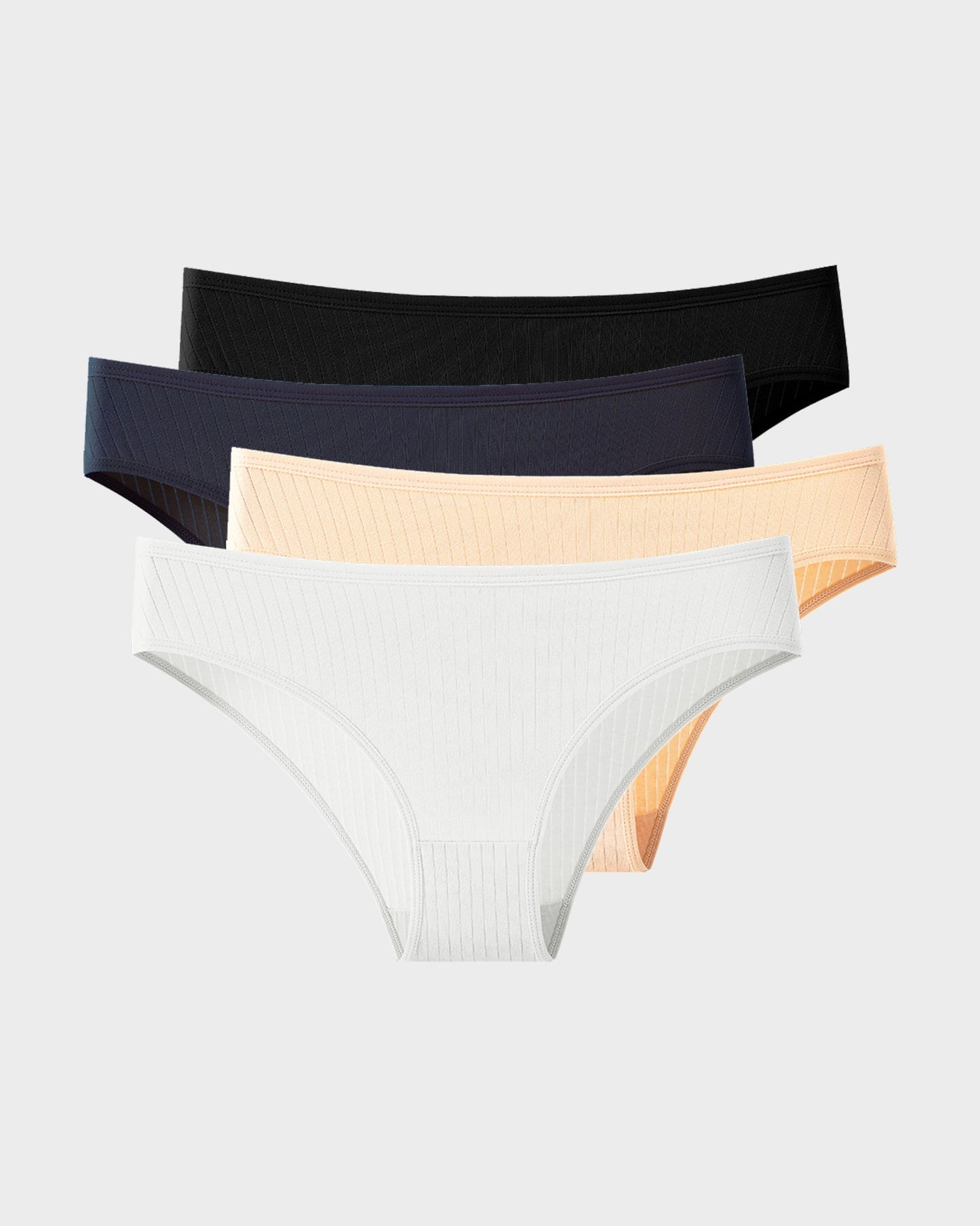 Atmungsaktive Baumwollslips mit niedrigem Bund (4er-Pack)