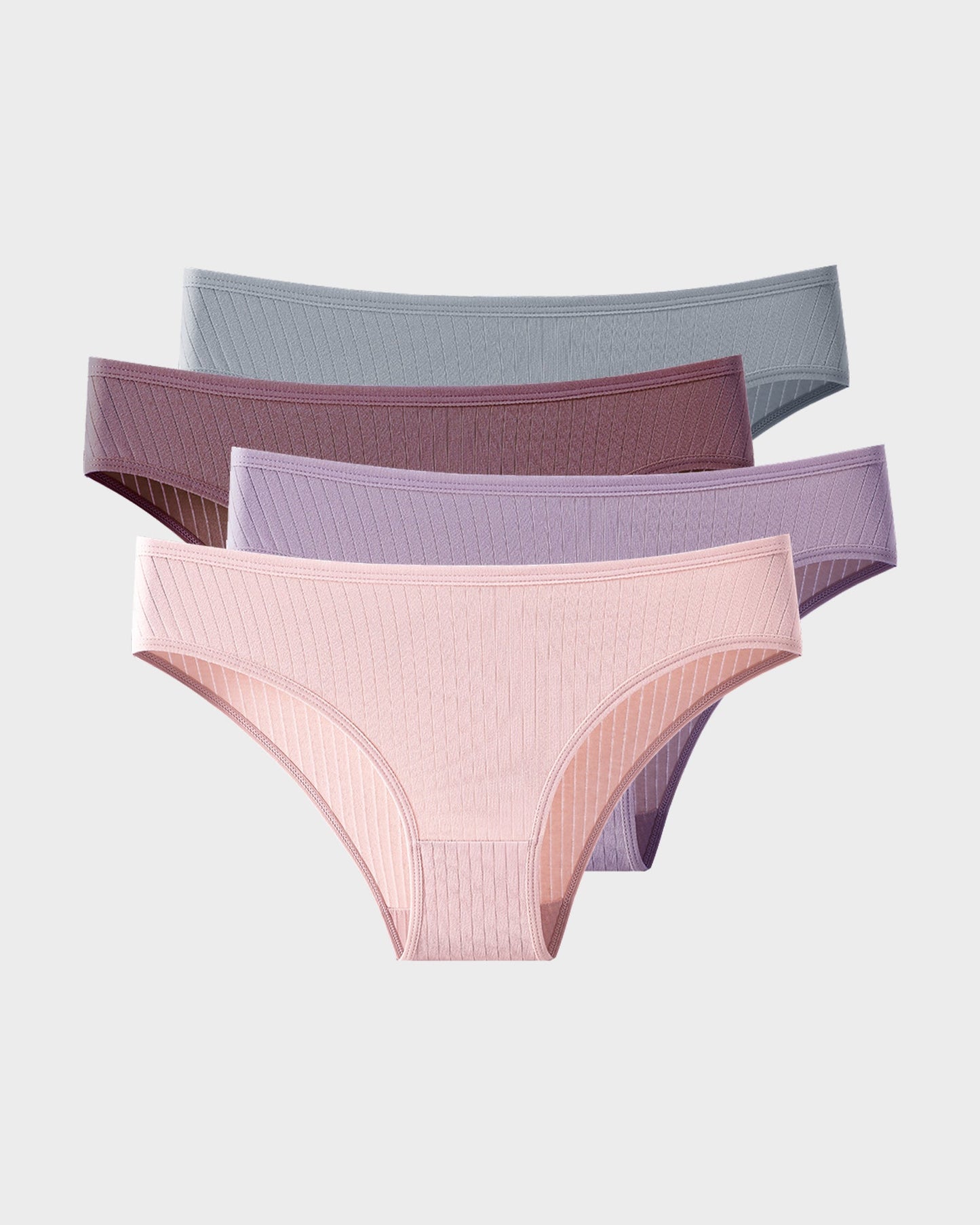 Baumwoll-Slips im 4er-Pack, täglich bequem, niedrige Taille