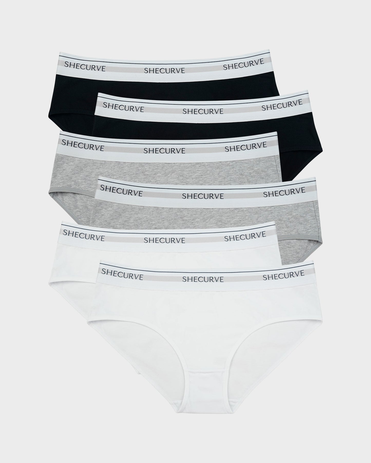 Baumwoll-Slips, niedrige Taille, Logo-Bund (6er-Pack)