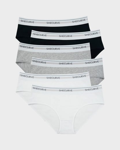 Baumwoll-Slips, niedrige Taille, Logo-Bund (6er-Pack)